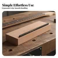 Precise Grinding Guitar Fret Beveling File Long-Lasting Wood Handle Fret Beveling File Comfortable Grip for DIY Hobbyists, Repair Shop