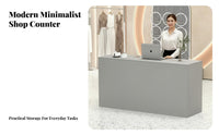 Modern Front Desk Easy to Clean Retail Store Ier Counter Sturdy and Sturdy Salon Reception Desk for Small Business Ownersiers, Lobby, Hotel