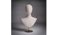 Mannequin Display Stand Linen-Textured Half Body Mannequin Removable Dress Form for Showroom, Countertop