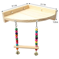 Bird stand with Perch, Hanging Swing and Ladder for Parakeets Cockatiels, Screw-on Cage Bar Stand for Medium Birds