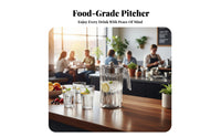 Water Pitcher with Cups Pitcher with Lid Dishwasher Large Capacity Beverage Jug Set for Restaurants, Summer Gatherings