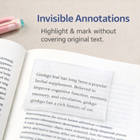 Sticky Notes Through, Removable Repositionable for Studying Stickers for Students Note Taking
