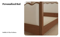 Hardwood Wood Construction Upholstered Headboard Bed mid-1900sera Modern design Upholstered Bed Frame with Headboard Soft Fabric Bedroom Furniture Wooden Slat Support for partners, Small Apartment Dwellers, Homeowners, Guest Room