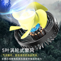 车载后排风扇usb大功率双头风扇汽车后排座椅风扇车用强力风扇