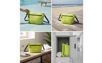 Toiletry Bag with Shoulder Strap Wipe-Clean Crossbody Cosmetic Bag Adjustable Case for Journeyers, Commuters, Camping, Beach
