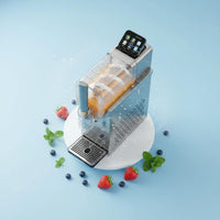 Automatic Cleaning Slush and Soft Serve Machine Multi Function Slush Machine Small Size Soft Serve Ice Cream Creator Stainless Steel for Home, Party