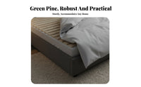 Solid Wood Construction Foldable Slatted Bed Base Noiseless Mattress Support Quiet Design Bedroom Furniture Moisture-Resistant for Renters, Students, Homeowners, Tatami Room, Dormitory, Apartment