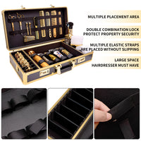 Hairdressing Tool Box Aluminum Alloy Cosmetic Box for Salon, Scissors Bag, Multifunctional Portable Beauty Box, Scissors Storage