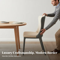 Upholstered Dining Chair Modern Design Curvedsupport Dining Chair Ergonomic Supportrest Gilded Legs for Adults, Restaurant