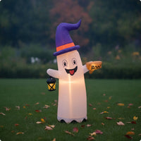 Outdoor Halloween Inflatable Ghost Standing Ghost Decoration with Lantern Bright Huge for Party Displays