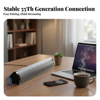 Sleek Bluetooth Speaker Plug and Play Computer Peripheral Built-in Microphone
