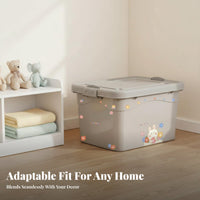 Wheeled Storage container Large Capacity Organizing Box Stackable Design for Dorm Room