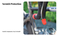 Road Bike Shifter Hood Anti-Scratch Cycle Lever Guard Cover Snug Fit Silicone Bar End Retainer for Cyclists, Bikers, Long Distance Riding