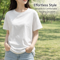 Womens Tops Loose Fit T Shirts for Ladies for Summer Wear, Oversized Breathable Tee with Extended Sizes to 3XL