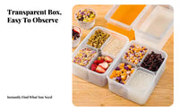 4-Compartment Food container Transparent Design Multi-Compartment Serving Box