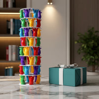 Colorful Balance Structure with Die Interactive Penguin Balance Structure Educational Penguin Stacking Game Portable for Children, Family, Party