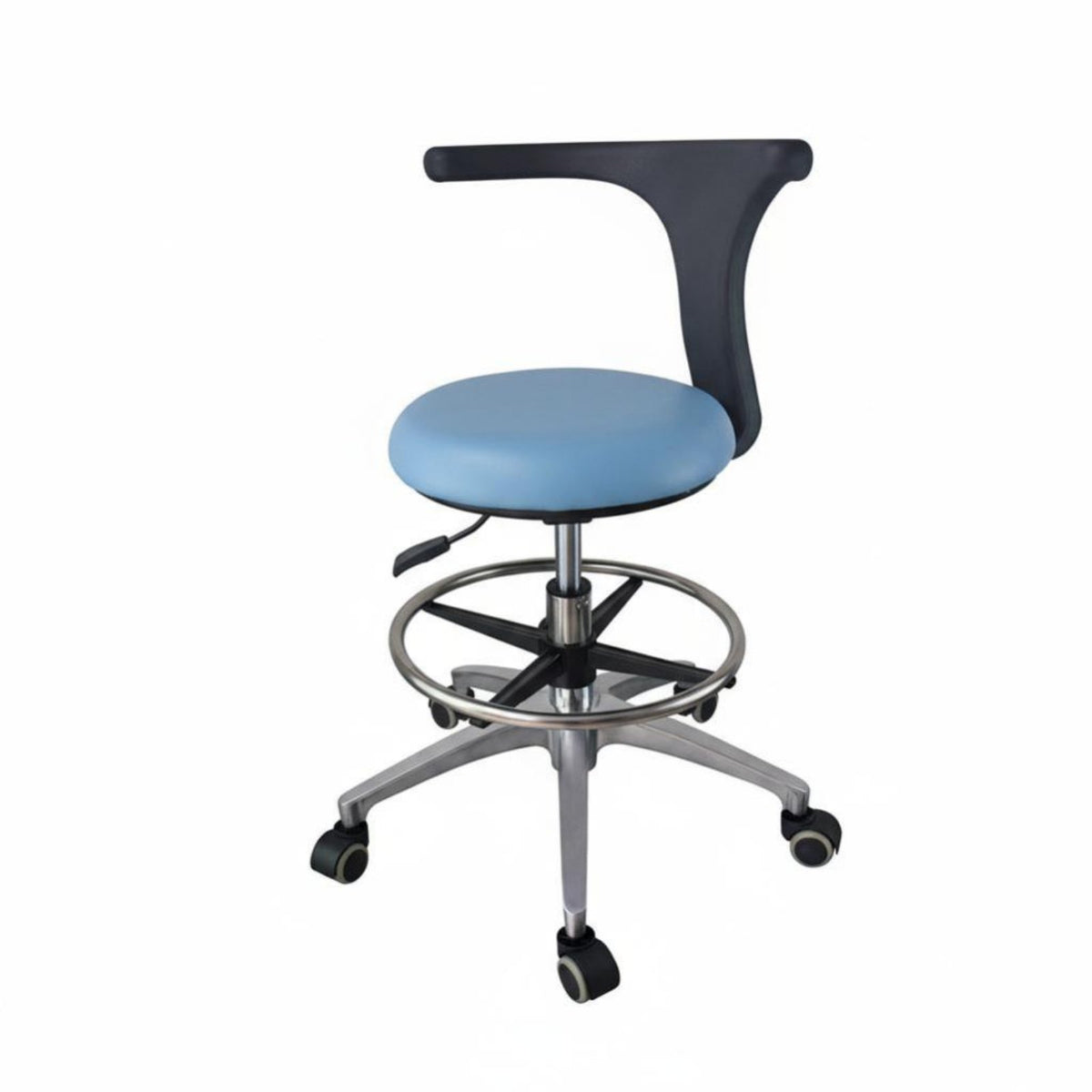 Adjustable Rolling Seat with spine assistance Easy to Clean Medical Stool Sturdy Duty