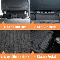 Waterproof Car Front Seat Pet Cover for Cats and Dogs, Breathable, Polyester