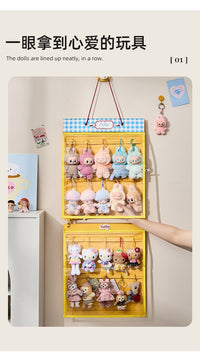 Plush Doll Storage Display Rack, Wall-Mounted Felt Hanging Bag for Stuffed Animals