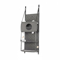 Over the Door Cat Climber Quilted Textile-Door Hanging Cat Climber Pet Activity Center for Cats