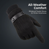 Mens Thermal Gloves for Cold Weather, Fleece Lined Winter Gloves, Touch Screen Warm Gloves, Outdoor Running Ski Gloves, Commuting Gloves
