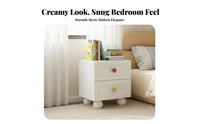 2-Drawer Nightstand clean contemporary Design Bedside Drawer Unit Colorful choices