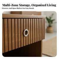 Two-Drawer Bedside Cabinet Nordic design Nightstand Space-Saving for Living Room