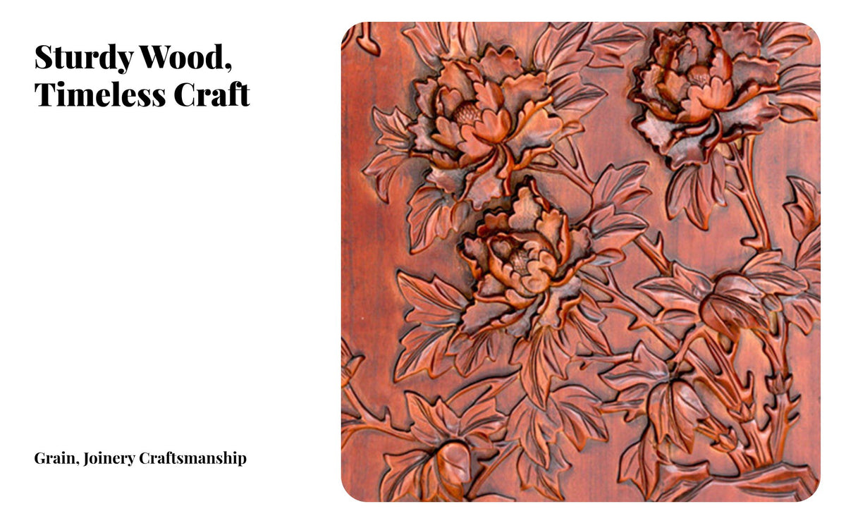 Double-Sided Carving Carved Panel Divider Chinese and design Standing Screen Intricate Woodwork Room Partition Freestanding for Art Collectors, Apartment Dwellers, Restaurant Owners, Entrance Hall, Hotel Lobby, Bedroom, Basement