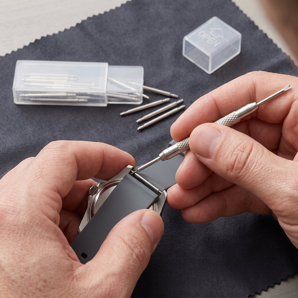 Watch Band Spring Bar Pins for Watch Lugs - 1.5mm Diameter