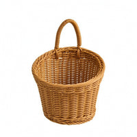 Imitation Vine Basket Natural Rattan Storage Basket Sturdy for Home Organization