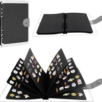 Portable Felt Brooch Display and Storage Book with Holes