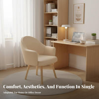 Upholstered Task Chair Ergonomic Design Indoor Furniture Curved posterior supportrest