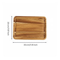 Acacia Wood Chopping Block Natural Material Wooden Board for Barbecue
