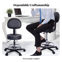 rotating Stool with spinerest Stable Circular Base Upholstered rotating High Chair