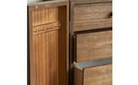 Tabletop Jewelry Cabinet Rustic Jewelry Cabinet with Drawers Enclosed for Dresser, Vanity