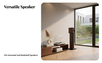 Wooden High-Fidelity Speaker Stand Solid Wood Construction Floor Speaker Stand Stable Wide Base Audio Accessory for Audiophiles, Living Room, Study