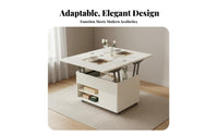 Lifttabletop Table Multiversatile Living Room Furniture Space-Saving Storage Unit for Renters, Homeowners, Small Areas, Lounge Area, Home Office
