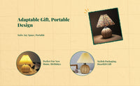 Dimmable pleated LED lamp, warm light