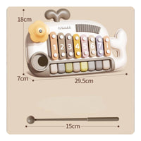 Numbered Strips Sea creatureShaped Music Toy 8-Note Kids Piano Drum Toy Handheld Mallet Kids Percussion Set Colorful