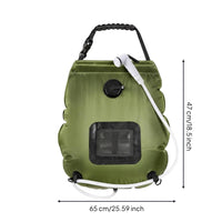 Portable Solar Shower Bag Large Capacity 20L Solar Heating Water Bag Lightweight & Compact 20L Outdoor Shower Foldable for Campers, Hikers, Beachgoers, Hiking, Beach