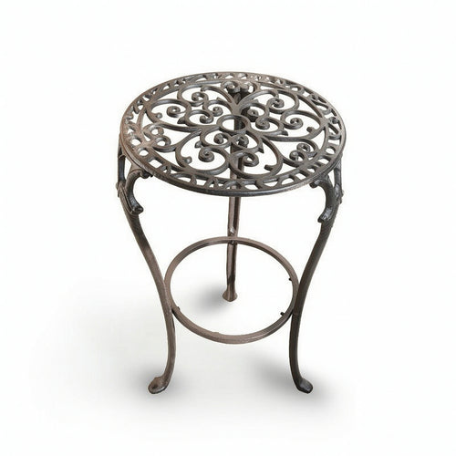 Iron Plant Stand Vintage-Style Metal Flower Stand Antique for Balcony, Gardeners