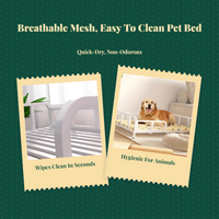 Breathable mesh elevated pet bed