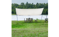 Hexagonal Tarp with Poles Large Camping Tarp Multifunctional Awning for Campers