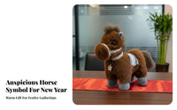Chinese Astrological Horse Soft Toy Symbol of Good Fortune Astrological Horse Symbol Seasonal Holiday Stuffed Creature Blessing