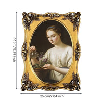 Oval Picture Frame Baroque Classic for Vanity