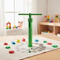 Screw-Style Clay Press Knurled Grip Rotary Clay Press Metal