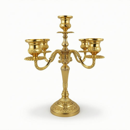 Five-Arm Candelabra Elegant Candlestick Stable for Dining Tables, Event Planners