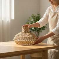 Paper Rope Hanging Light DIY Paper Rope Lampshade Hollow Design for Guesthouse