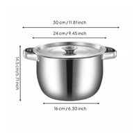 Oil Strainer Pot with Strainer Versatile Lard Storage Container Wide Wide Opening Double Handle Cooking Pot for Restaurant