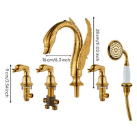 Swan Faucet with Handheld Shower Stylish Fixture Resistant